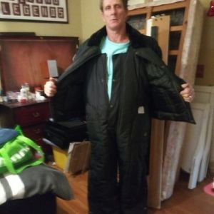Refrigerator coveralls and jacket for freezer work